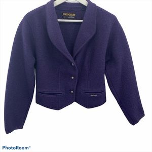 Geiger Tyrol Pure Wool Blazer Cropped 3 Button 38